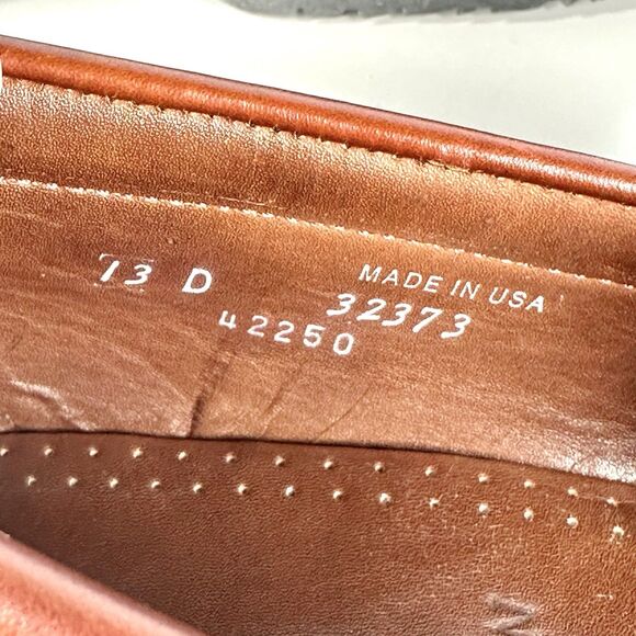 Allen Edmonds Nashua 32373 Pebbled Kilte Tassel Loafers Size 13 D Black Brown - Picture 12 of 16